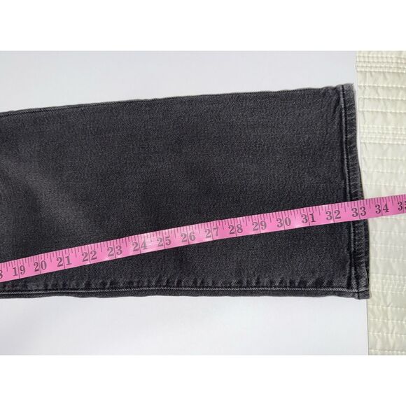Levis Ribcage Bootcut Jeans Womens 27 Black High Rise 90s Button Fly Stretch - Picture 10 of 16